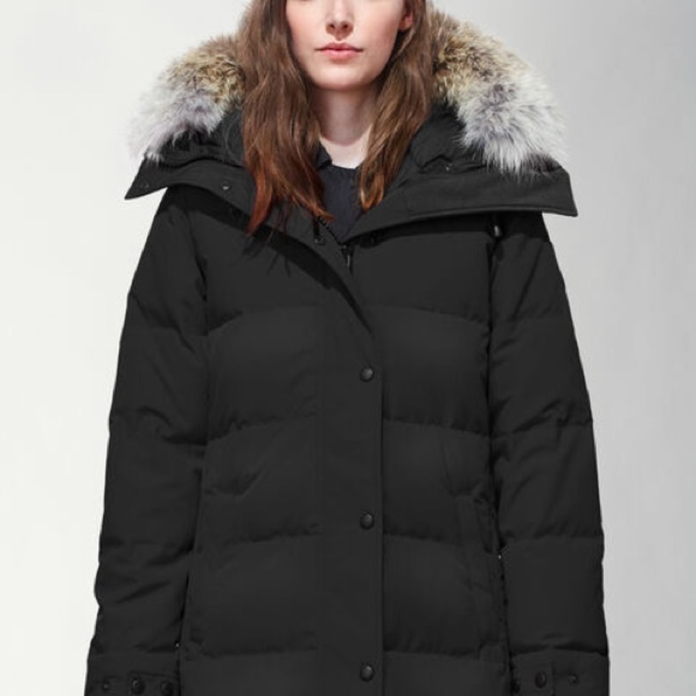 Canada Goose Black Parka with Fur Trim